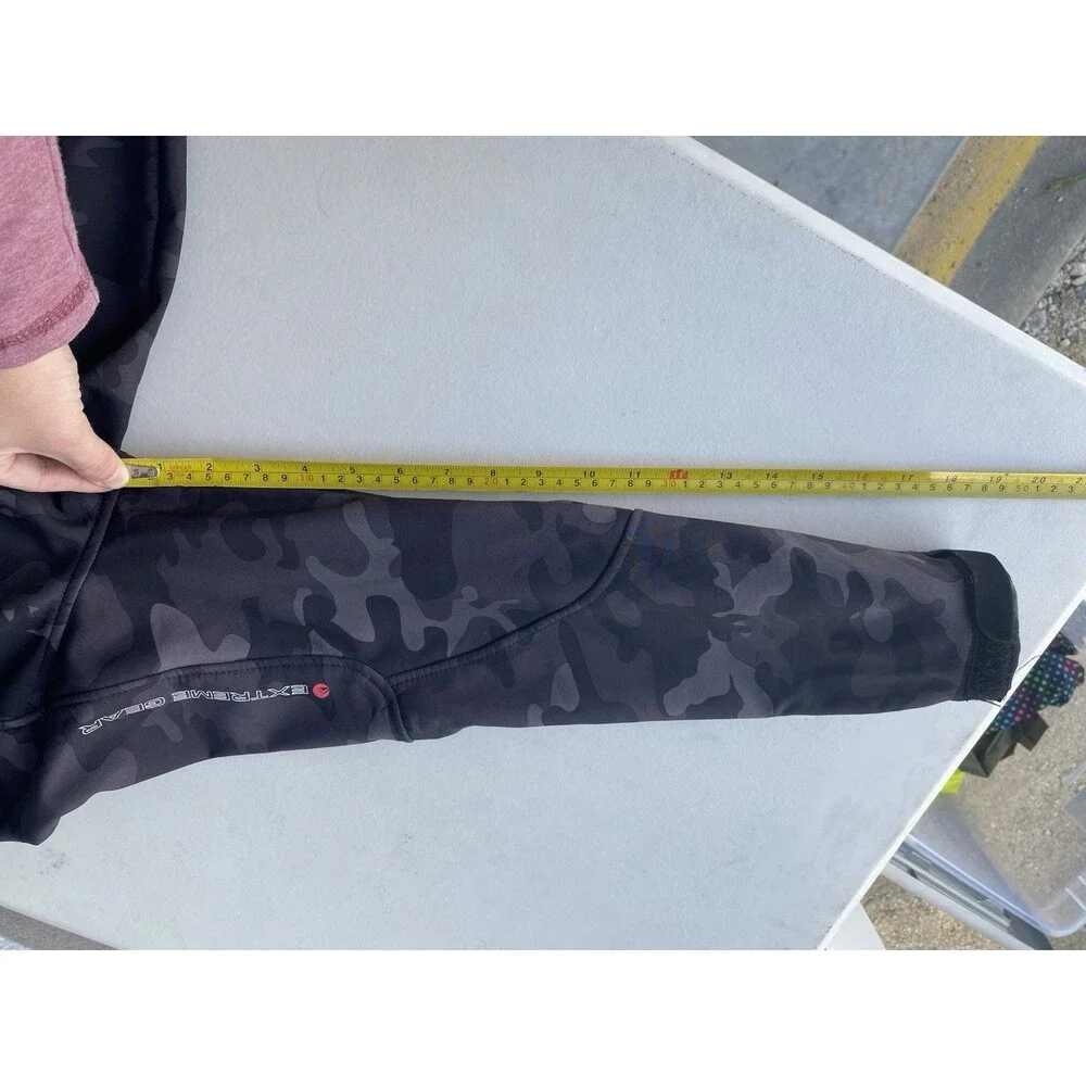 Snozu Youth L 14/16 Extreme Gear Softshell Jacket Black Camo Full Zip Fleece